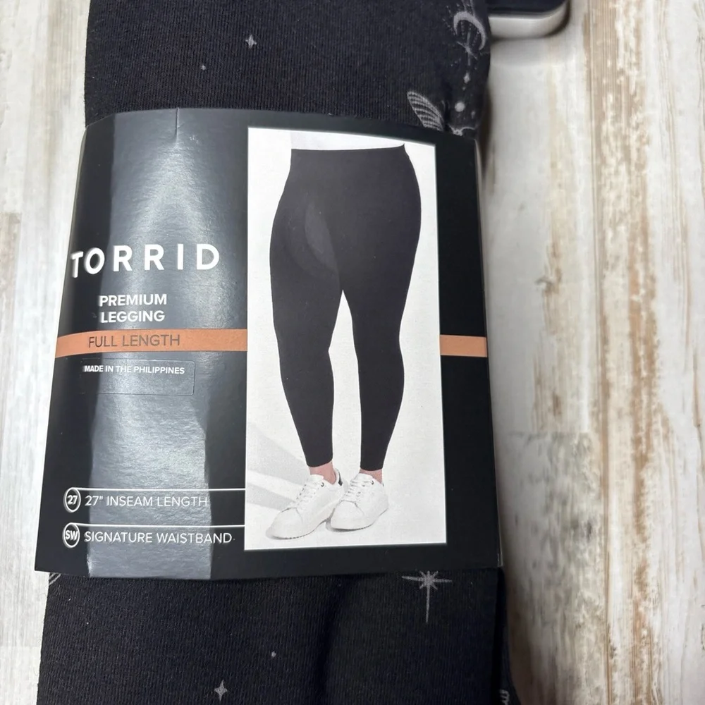 Torrid Full Length Signature Waist Premium Guided By Stars Black Leggings 3X - Picture 4 of 15